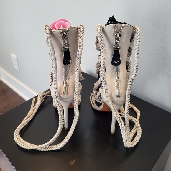 Monica Chiang leather lace-up Gladiator sandals "Imena II" - Picture 7 of 7